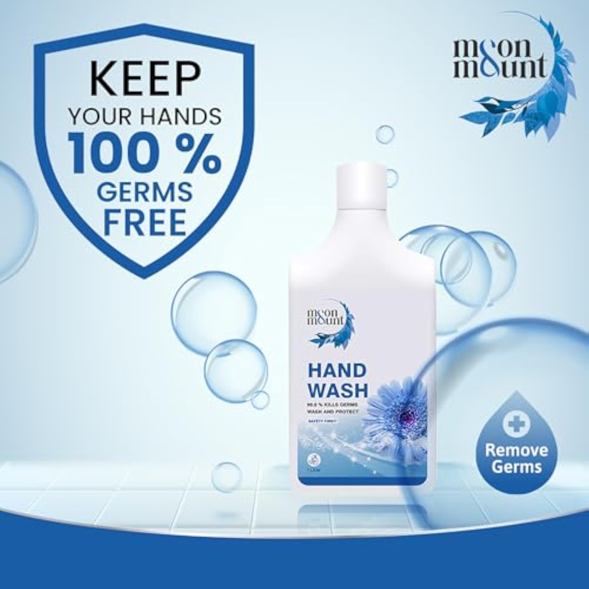 Hand Wash Protection from Germs, 1 Liter Liquid Handwash